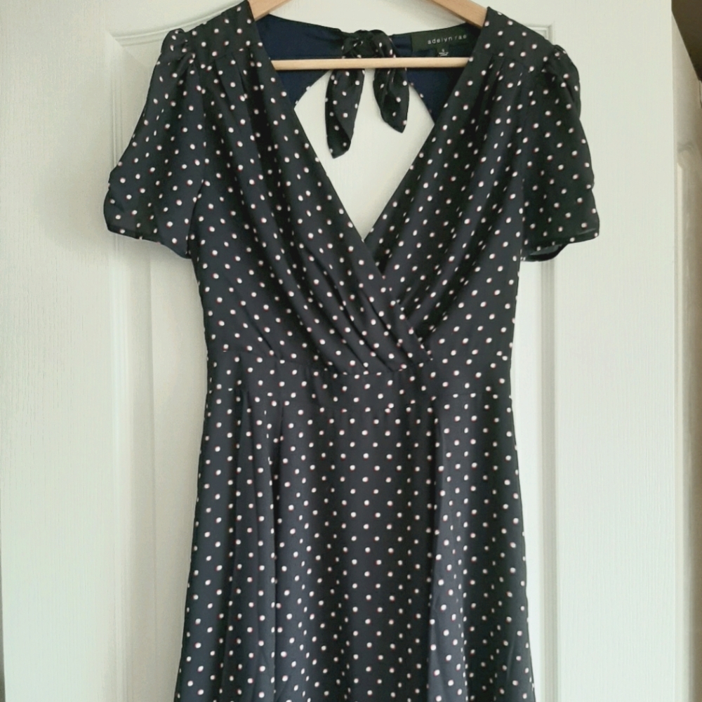 Navy blue polka dot Dress
